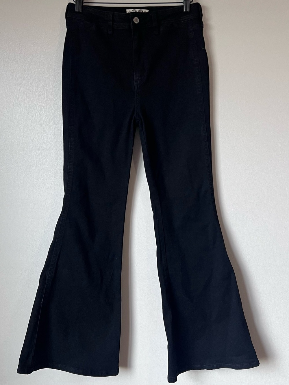 Free People Black High Waisted Flare Jeans